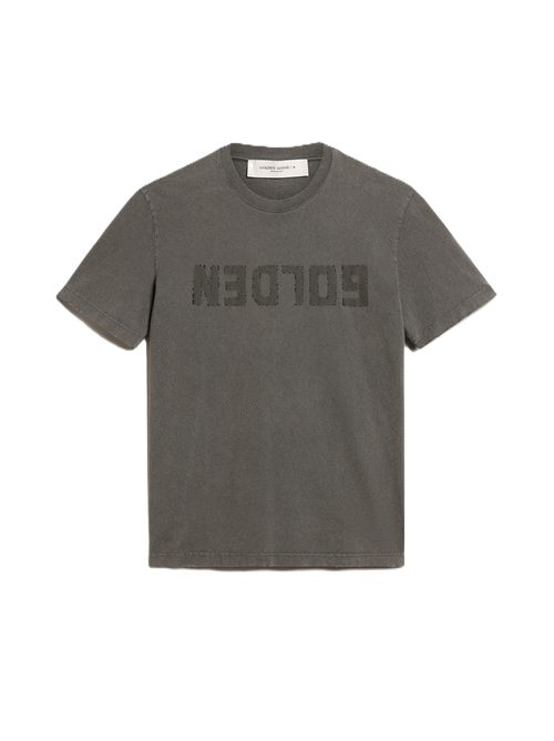 T-shirt con stampa in grigio Golden goose Golden Goose | GMP01220P00067160318 ANTHRACITE